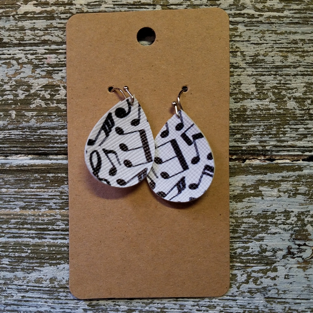 Small Faux Leather Earrings